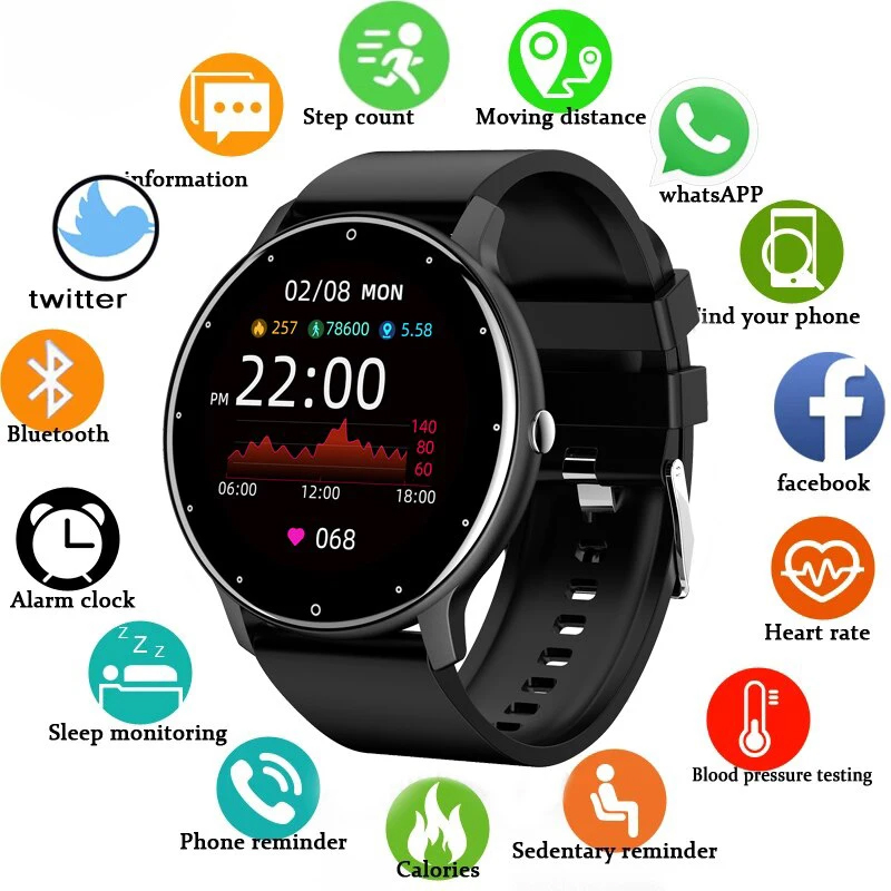 Smartwatch Angelo Watches - LIGE Smart Watch Women Men Full