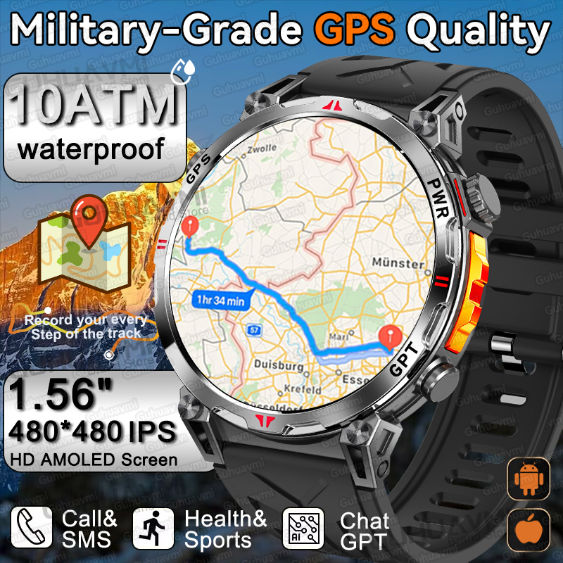 Altimeter Compass Watch - 2026New Military GPS Sport Smartwatch Men