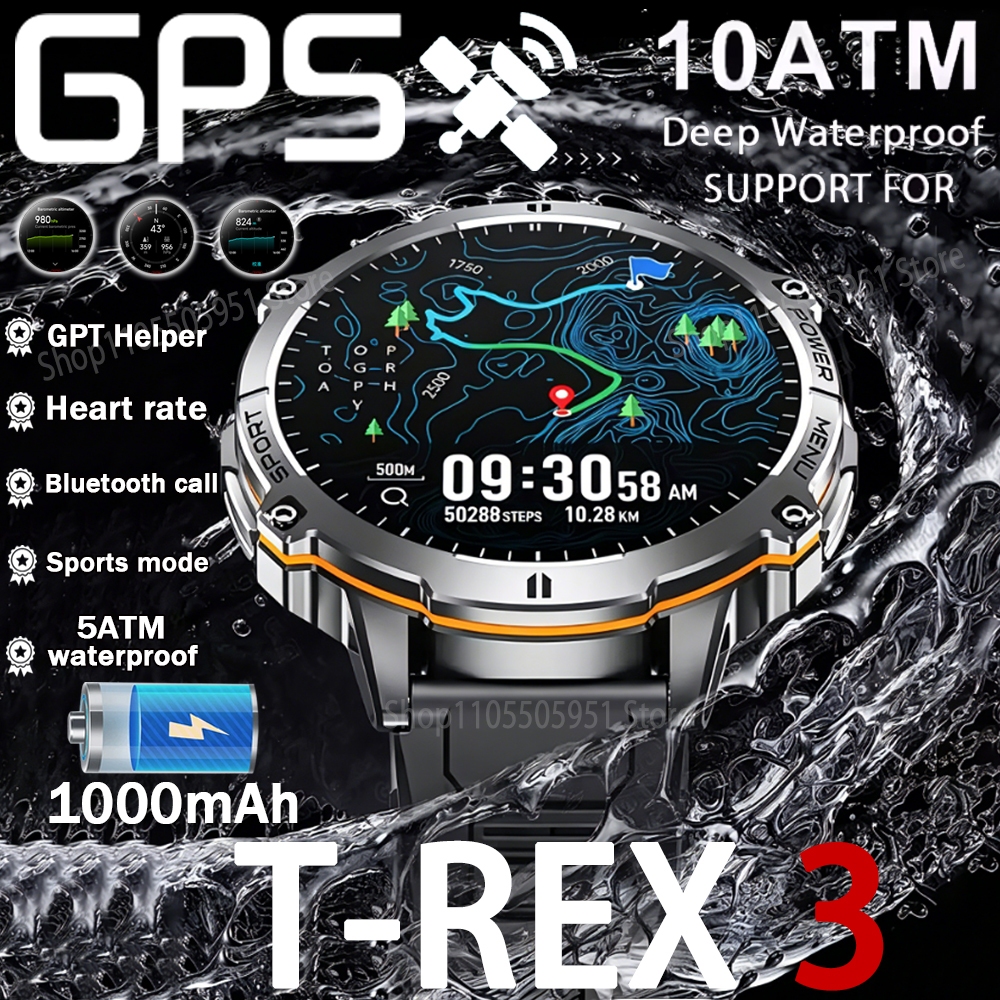 T-Rex 3 Military Grade 1000mAh - đánh giá và giá Altimeter Compass Watch