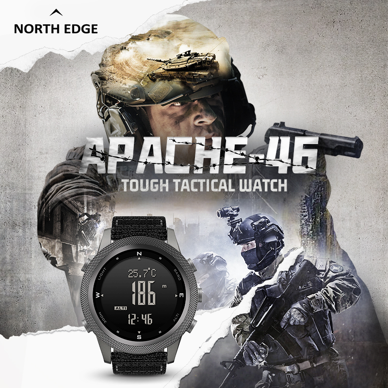 NORTH EDGE Apache46 Smart Digi - đánh giá và giá Altimeter Compass Watch
