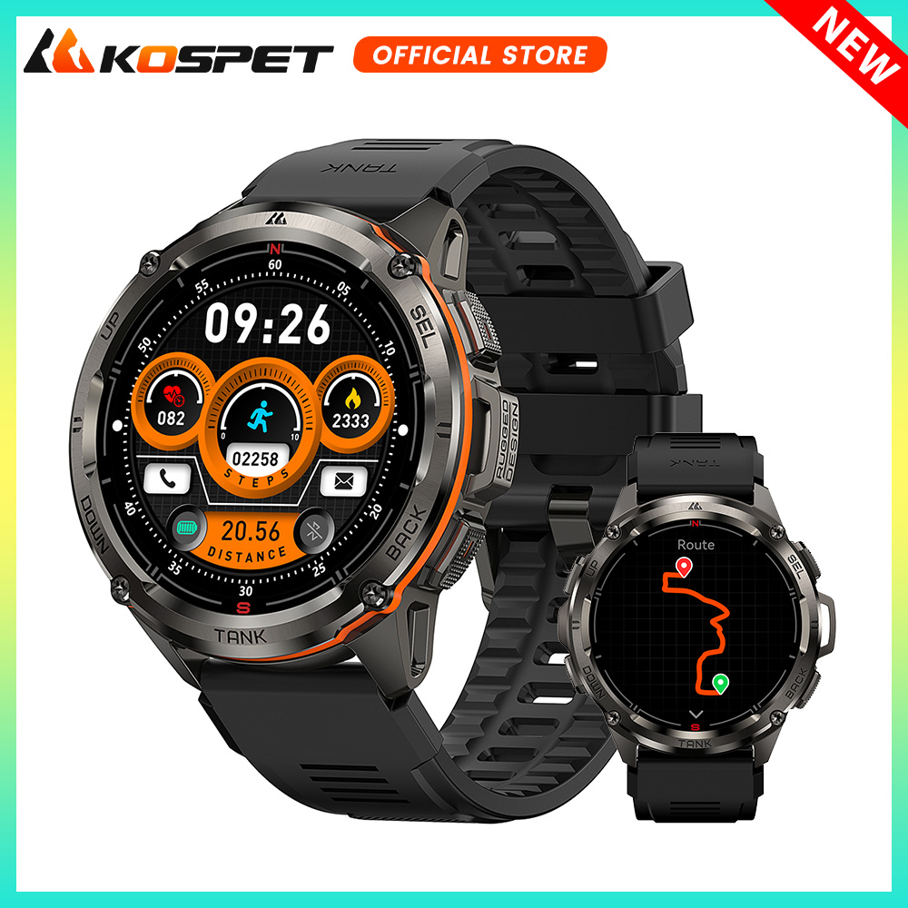 KOSPET TANK T3 Ultra Rugged GP - đánh giá và giá Altimeter Compass Watch