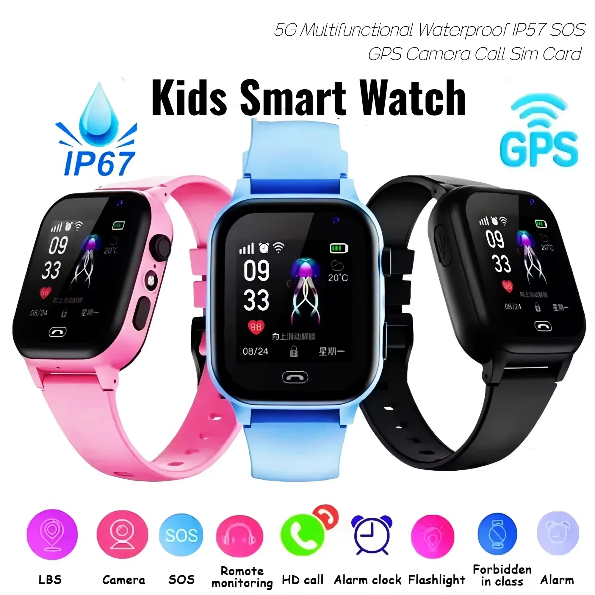Lenovo Kids Smart Watch 5G GPS - đánh giá và giá Smartwatch Digital Watches For Kids