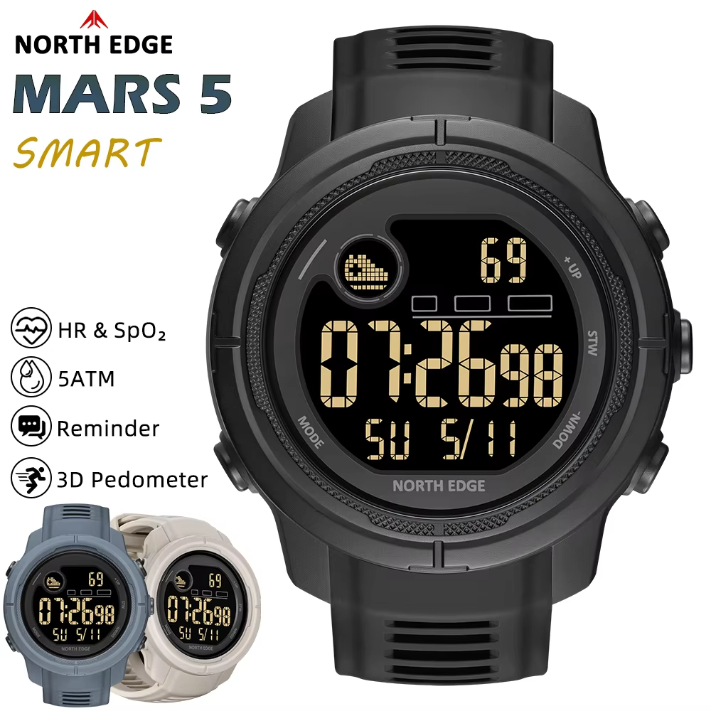 NORTH EDGE NEW MARS 5 Men's Di - đánh giá và giá Smartwatch Digital Watches For Men