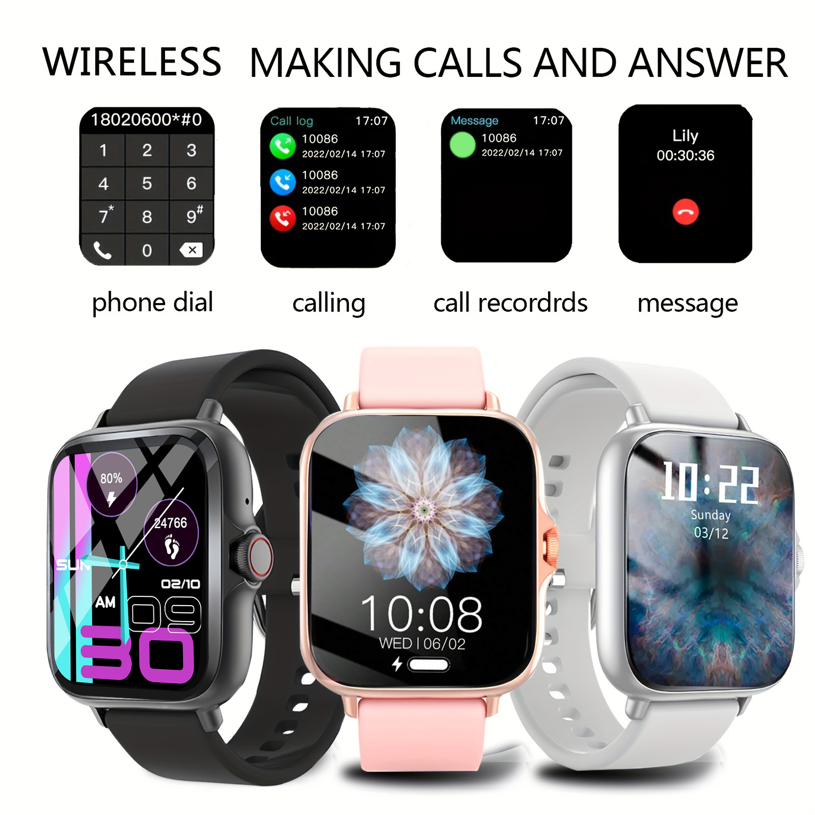 Smart watch, wireless calling  - đánh giá và giá Smartwatch Iphone Watches For Women