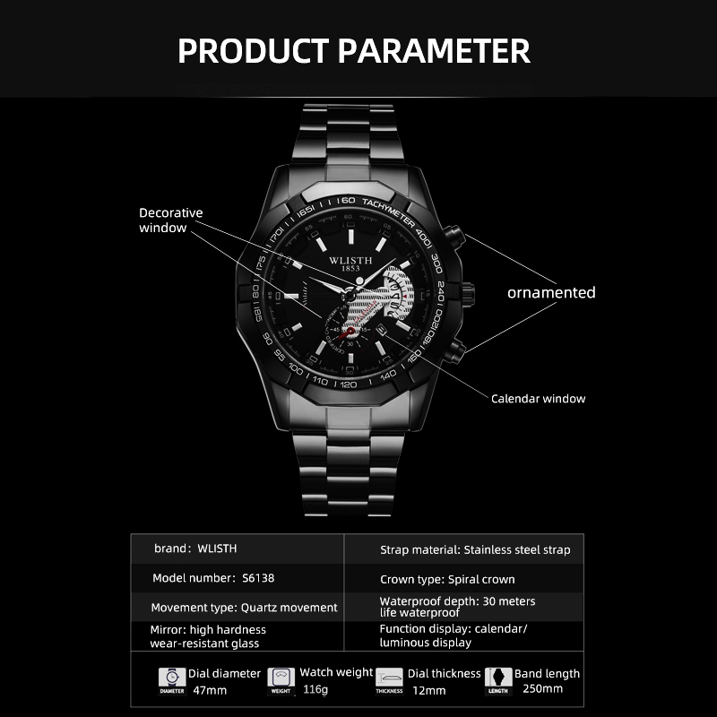 Luxury Brand Man Watch Waterpr - đánh giá và giá Watches Not Smartwatch