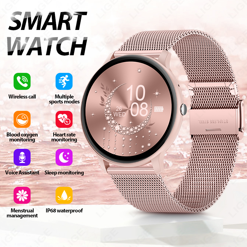 LIGE Women's SmartWatch Blood  - đánh giá và giá Smartwatch Angelo Watches
