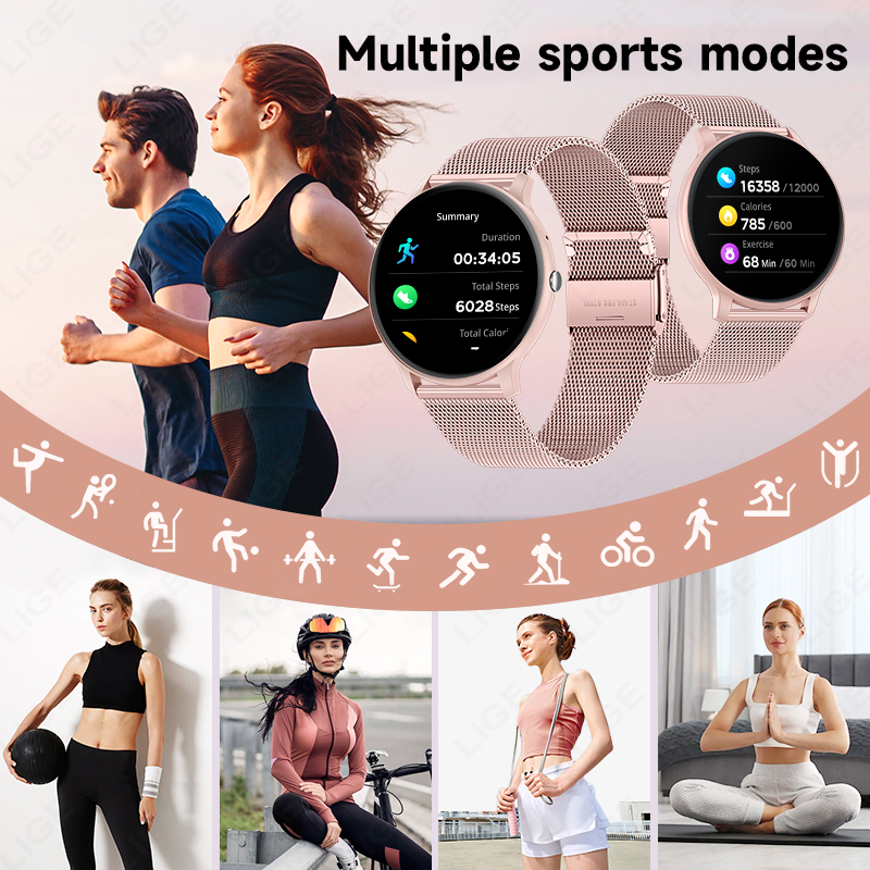 LIGE Women's SmartWatch Blood  - đánh giá và giá Smartwatch Angelo Watches