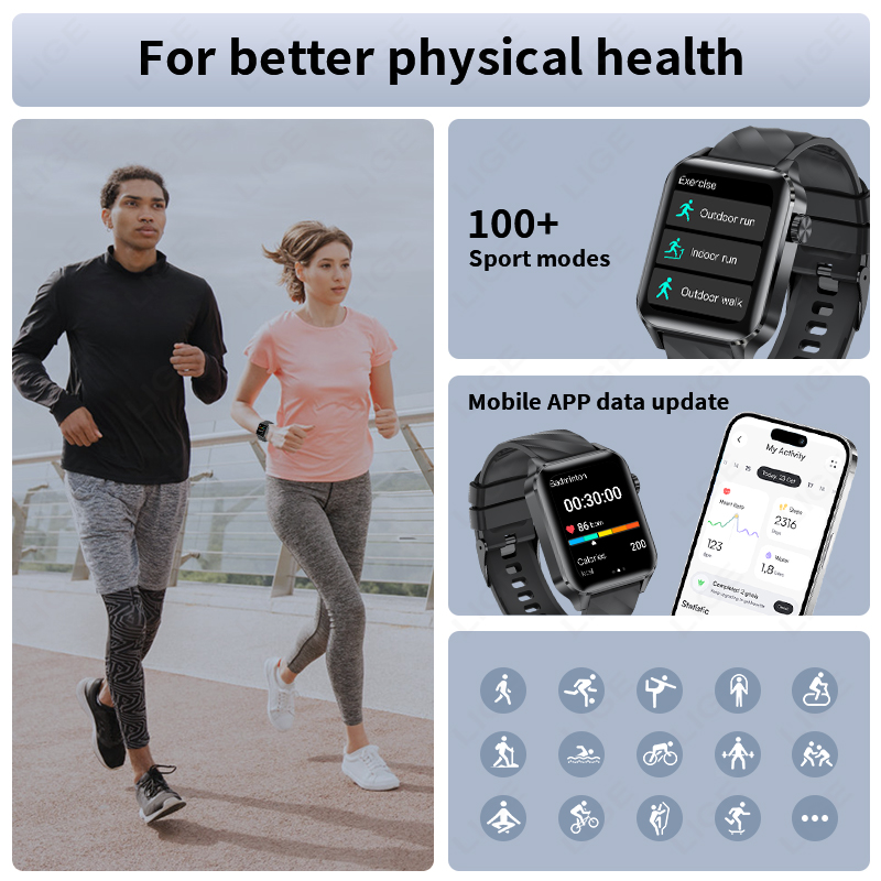 LIGE New Bluetooth Call Smart  - đánh giá và giá Smartwatch Iphone Watches For Women