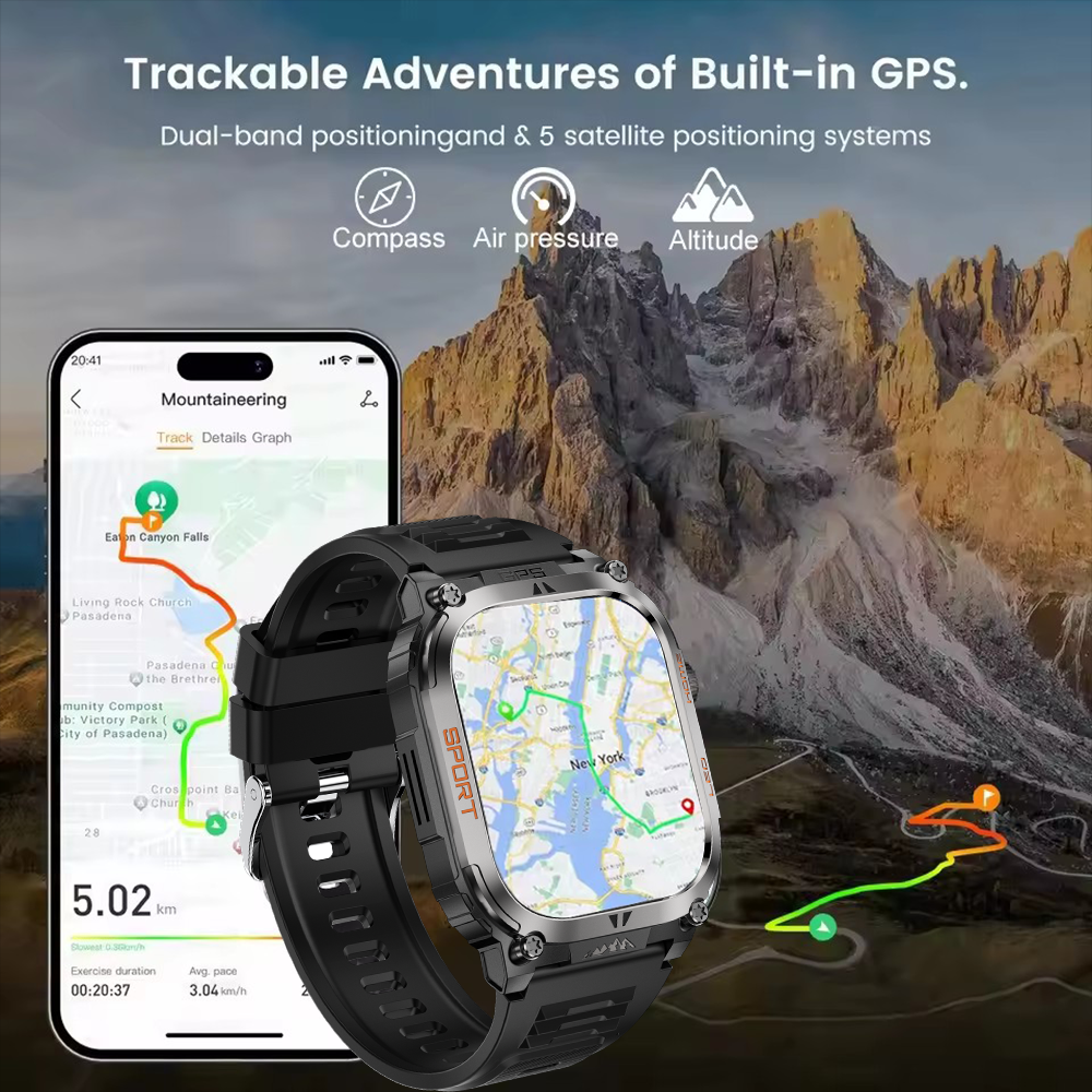 2026 new Outdoor Smartwatch GP - đánh giá và giá Altimeter Compass Watch
