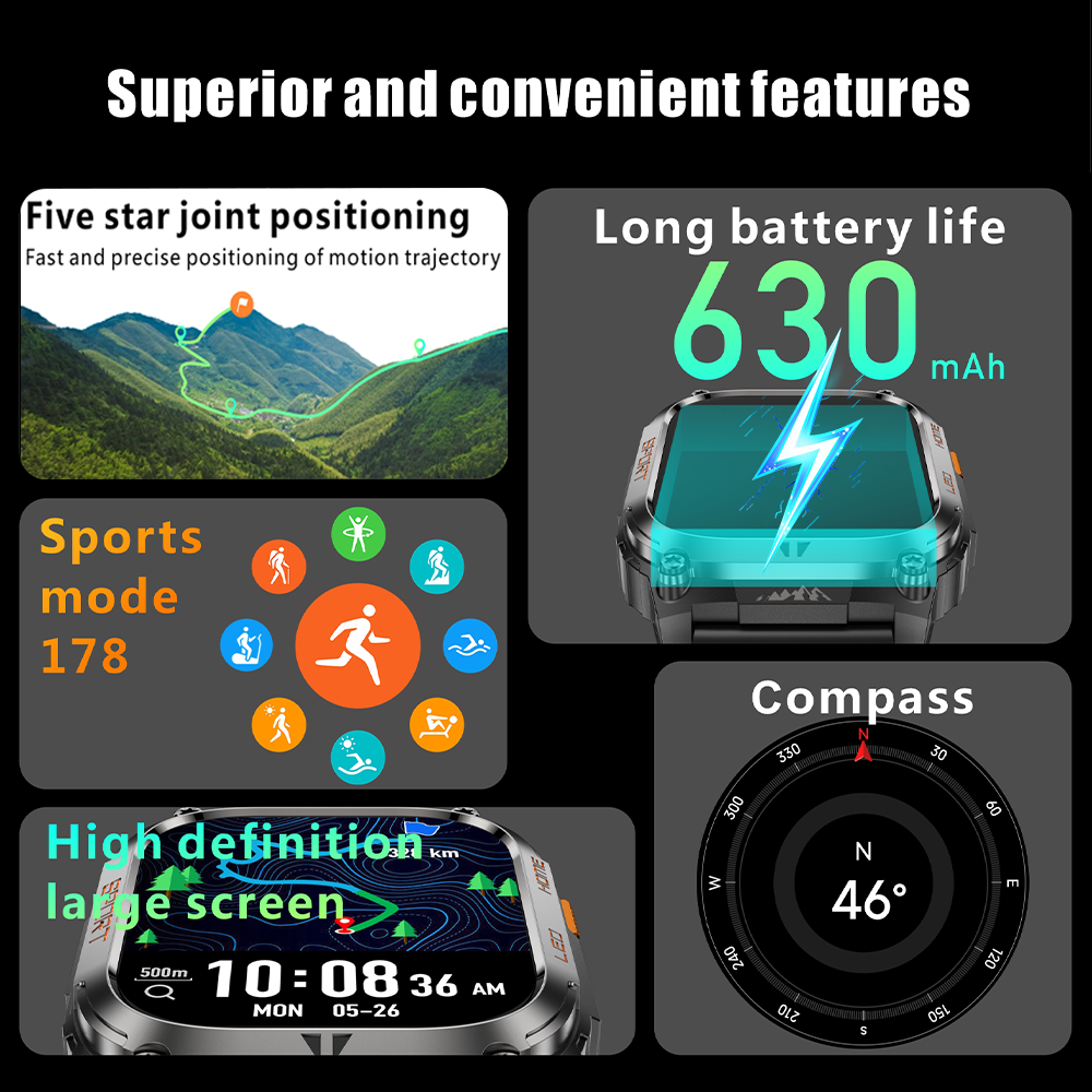 2026 new Outdoor Smartwatch GP - đánh giá và giá Altimeter Compass Watch