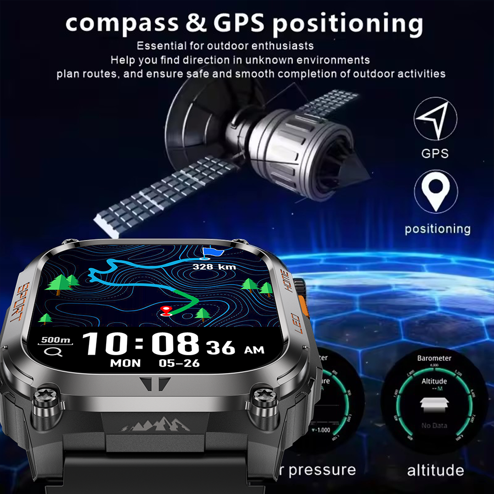 2026 new Outdoor Smartwatch GP - đánh giá và giá Altimeter Compass Watch