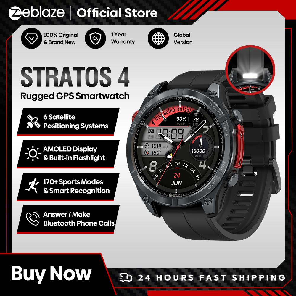 NEW Zeblaze Stratos 4 GPS Smar - đánh giá và giá Altimeter Compass Watch