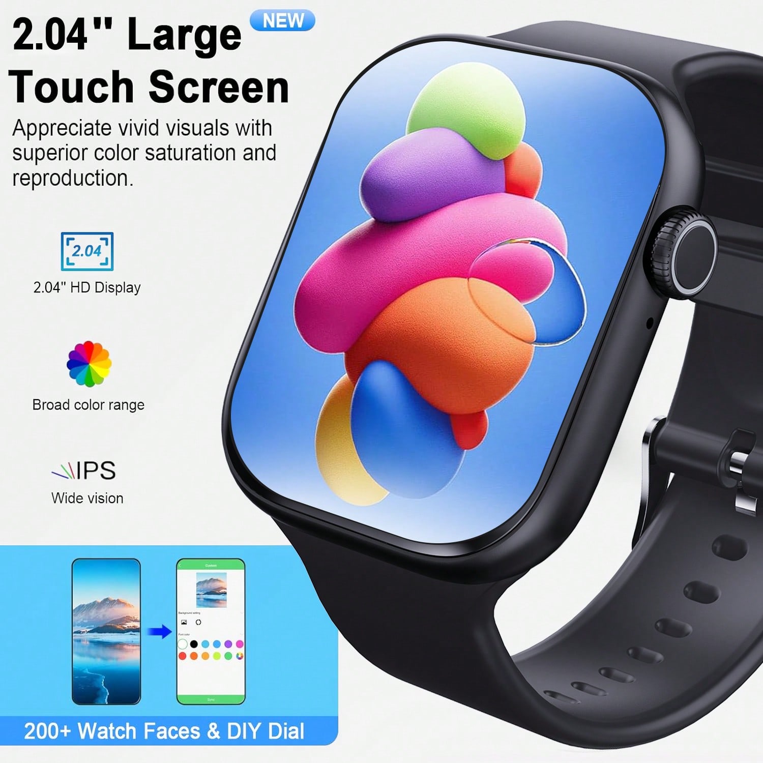 2.01 Inch Touch Screen Smart W - đánh giá và giá Smartwatch Digital Watches For Men