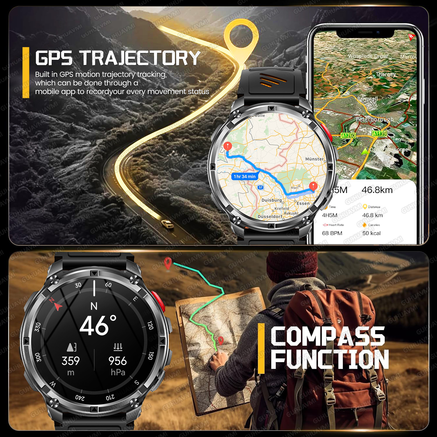 New 1100mAh Battery Outdoor Sm - đánh giá và giá Smartwatch Angelo Watches