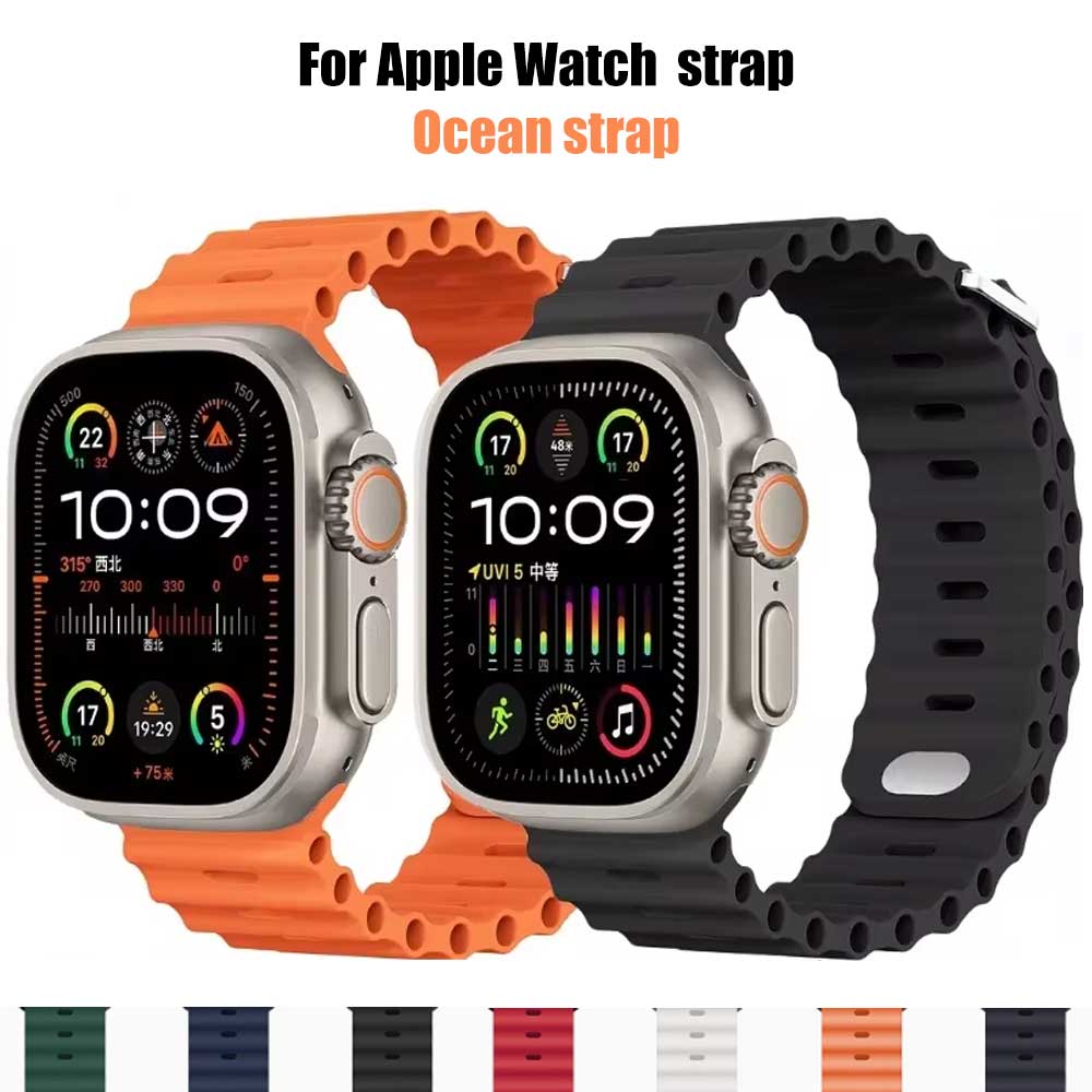 Silicone Ocean strap for Apple - đánh giá và giá Smartwatch Apple Watches For Men