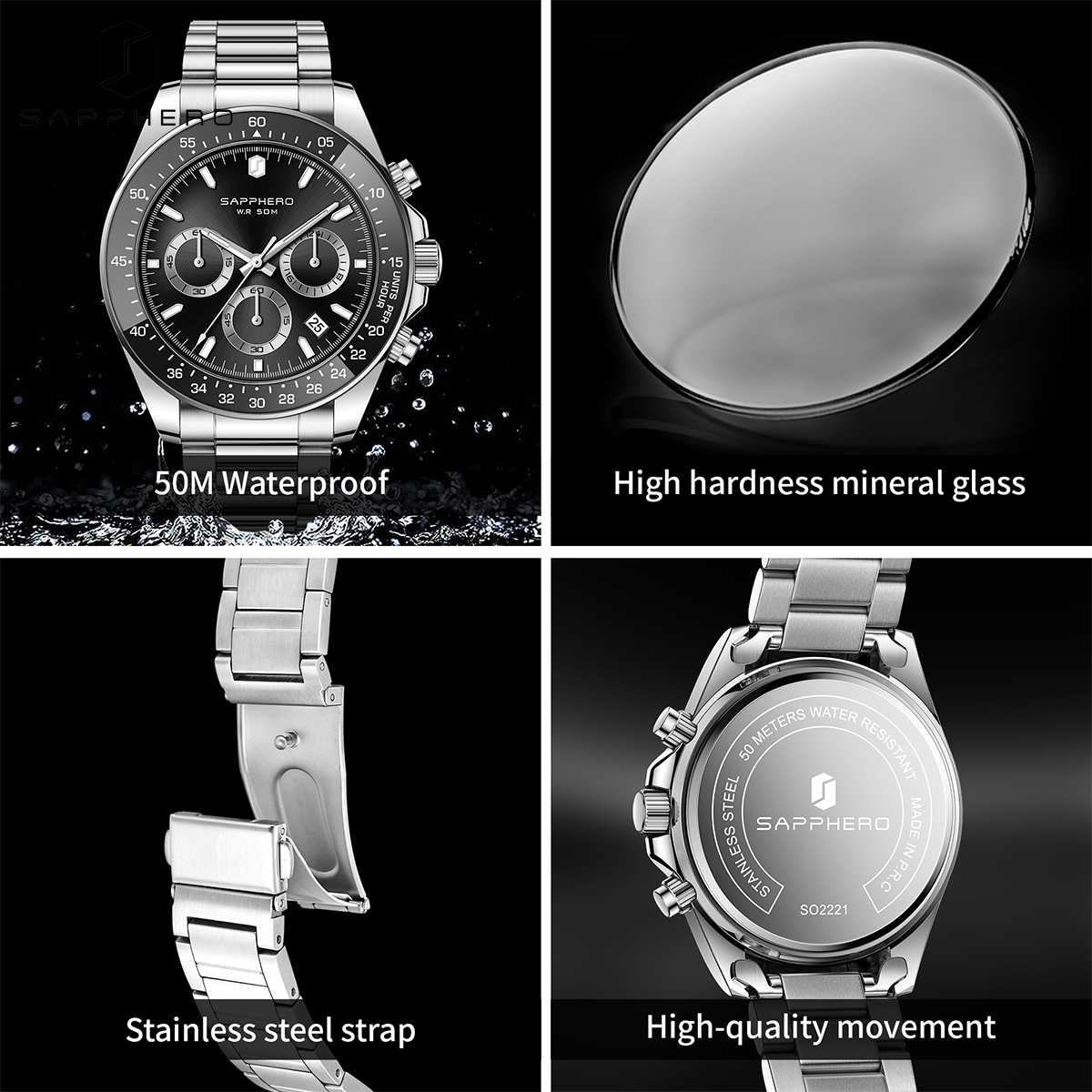SAPPHERO Fashionable Men's Wat - đánh giá và giá Watches Not Smartwatch