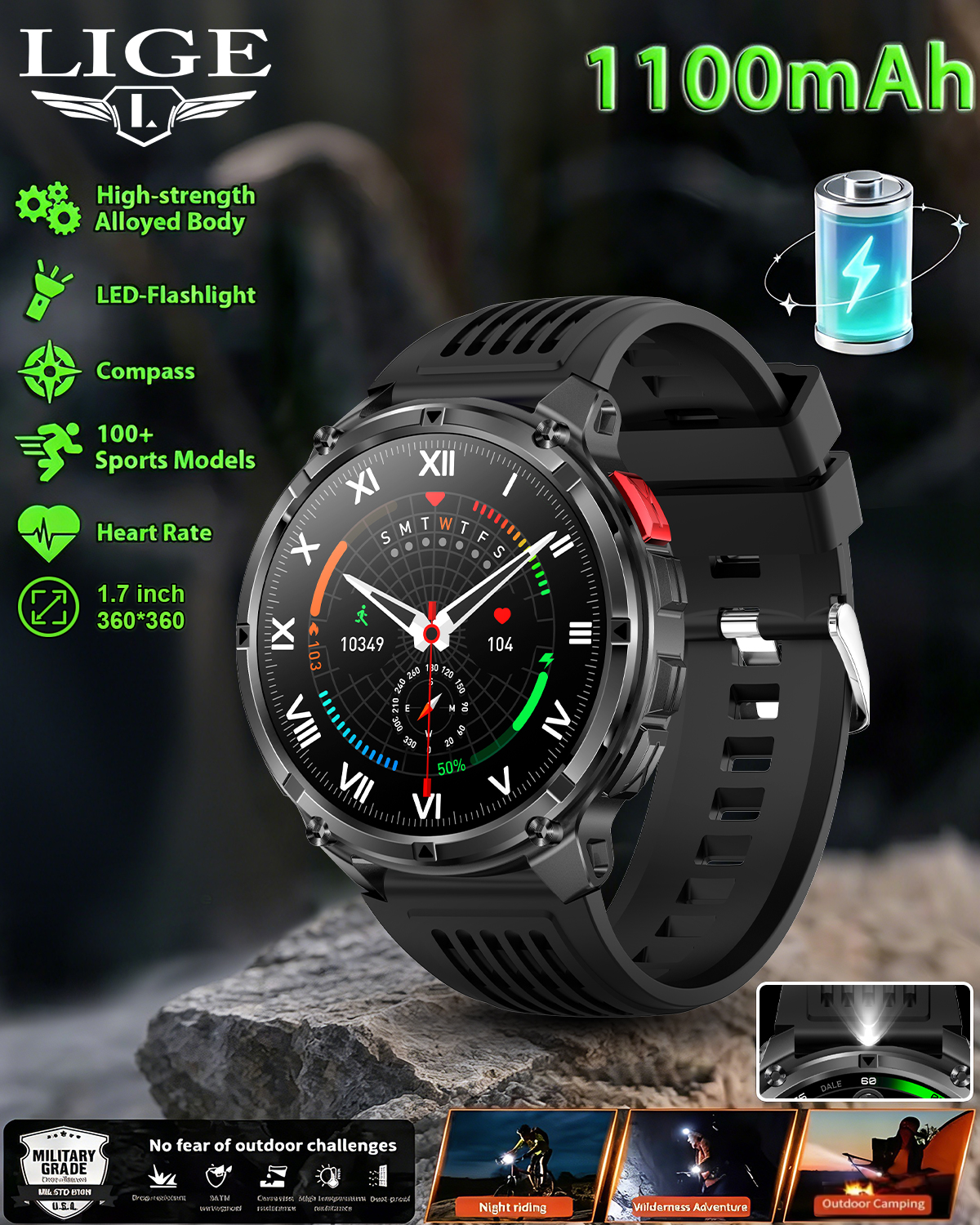 2026 Outdoors Military Smart W - đánh giá và giá Altimeter Compass Watch
