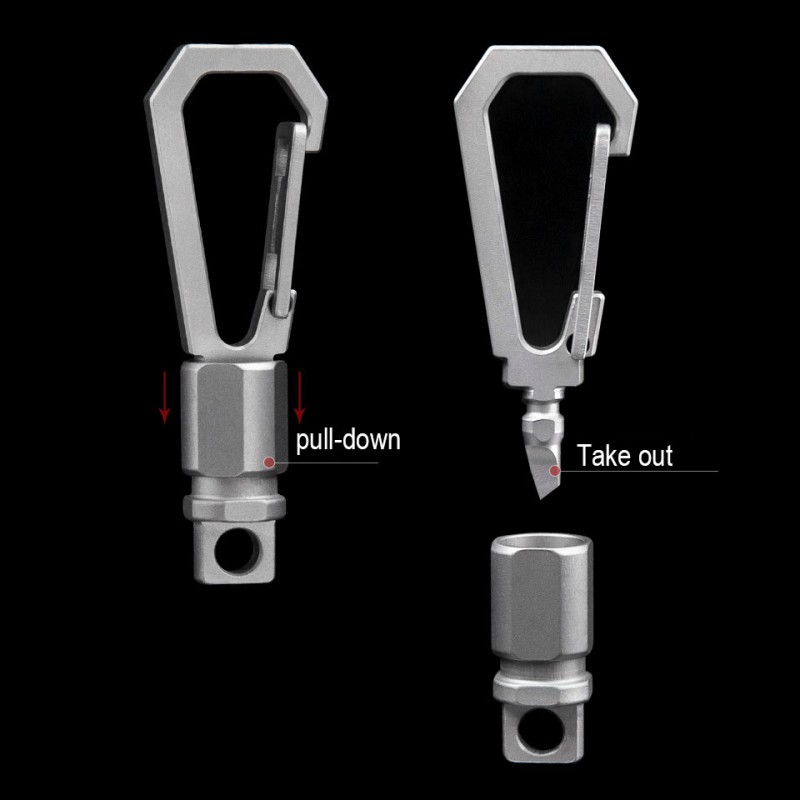 1pc Titanium Alloy Keychain ED - đánh giá và giá Tritium Gas Tube